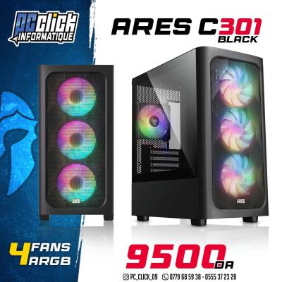 CASE ARES C301 4FANS ARGB BLACK  