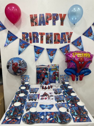 Coffret anniversaire theme spiderman alger ديكورات اعياد الميلاد للأطفال سبايدرمان