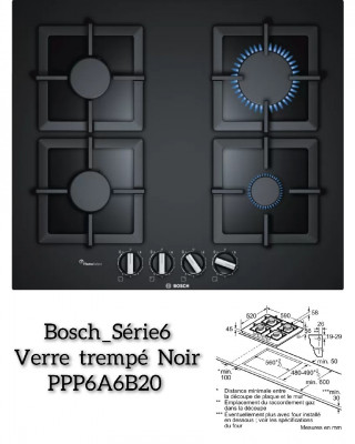 Bosch_Série6/ 60cm Noir/ Verre dur 