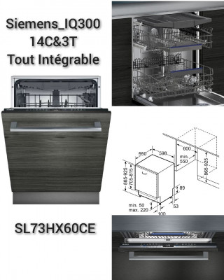 Siemens lave vaisselle Tout Intégrable 14C&3T