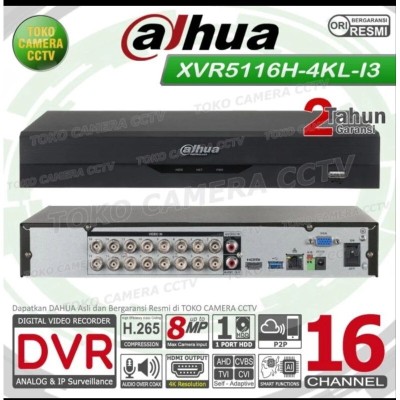 XVR DAHUA 8MP 4KL 04/8CH/16CH Serie i3