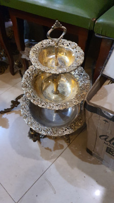 antiquites-collections-porte-gateaux-presentoir-a-ou-fruits-3-etages-en-metal-argente-staoueli-alger-algerie