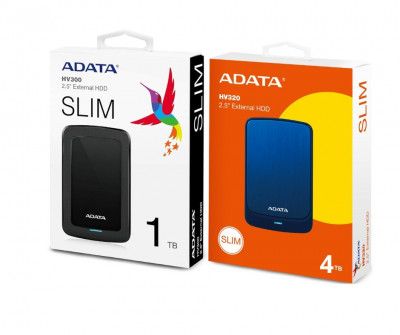 DISQUE HDD EXTERNE 2.5" ADATA SLIM  1TB HV300  / 04 TB  HV320