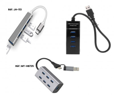 HUB USB 3.0 TO 04 USB 3.0 JH-113 / HUB USB 3.0 TO 04 USB 3.0 / HUB USB TYPE-C TO 07 USB 3.0 MT-HB725