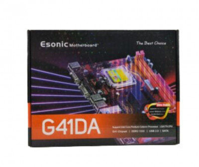 Carte Mère Esonic G41DA  Processor LGA775 CPU /2DDR3 1333/6USB 2.0 /04 PORT SATA /RJ45/VGA 