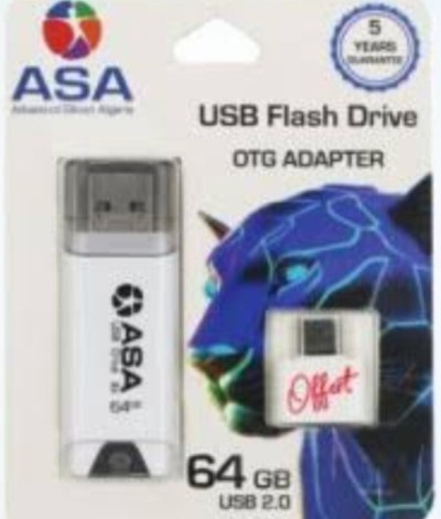 FLASH DISQUE ASA 2.0 64GO + ADAPTATEUR MICRO-B ET ADAPTATEUR TYPE-C