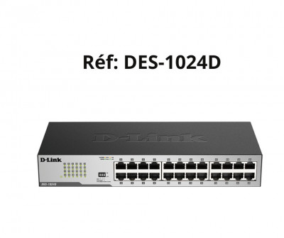 Switch Dlink DES-1024D 24Ports 10/100Mbps &Switch Gigabit TS-SG1024 24 Ports Telesystem 