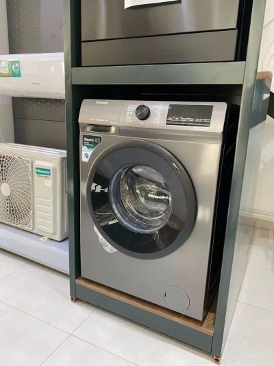 Machine à laver HISENSE Frontale  08KG  inverter  vapeur  1400tr/min  Grise  WFQP8014EVMT