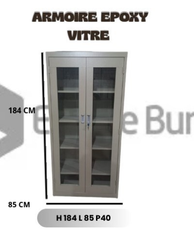 Armoire Bureau vitrée Métallique Epoxy
