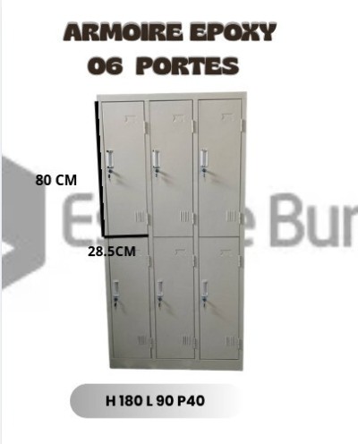 Armoire vestaire Metalique 06 portes Epoxy