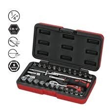 jeu de douille1/4 et embouts super grip 30 Psc 