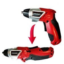 Tournevis électrique, Visseuse pivotante à batterie 3,6 V 46Pcs avec coffret WORCRAFT