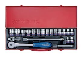 Jeu de douilles 8-27mm 20 PC. 1/2" king tony