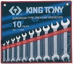Trousse de clés à fourches métriques - 10 pièces KING TONY
