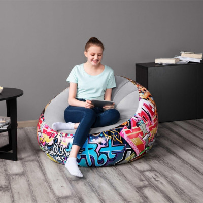 Fauteuil pouf gonflable Bestway ballon de football Up In & Over