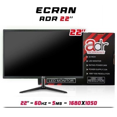 ECRAN ADR 22 POUCES LED HDMI+VGA