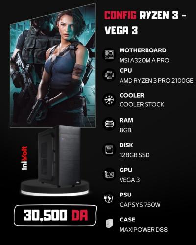 وحدات-مركزية-config-amd-ryzen-3-pro-2100ge-8gb-ram-128gb-ssd-سيدي-بلعباس-الجزائر