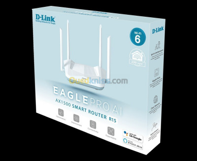 ROUTER D-LINK EAGLE PRO AI AX1500 R15 WIFI6 compatible fiber 