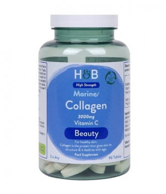 Holland & Barrett Collagene Marin avec Vitamine C 90 Comprimes Collagen 