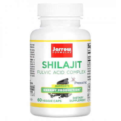 Jarrow Formulas Complexe à l'acide fulvique de Shilajit 250 mg, 60 capsules végétales