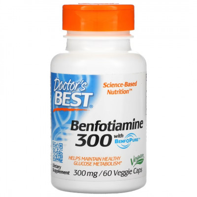 Doctor's Best Benfotiamine à la BenfoPure 300 mg 60 capsules végétariennes