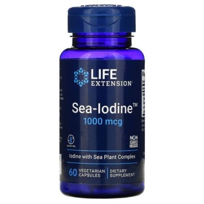 Life Extension Sea Iodine 1000 mcg 60 capsules végétariennes Iode marin اليود البحري