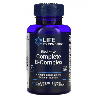 Life Extension BioActive complexe complet de vitamines B 60caps مركب فيتامين ب الكامل النشط حيويا  