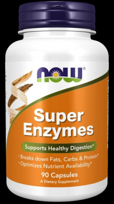 NOW Gélules de Super Enzymes Favorise une digestion saine 90 gélules