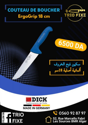Fdick couteau de boucher ergogrip bleu 15/18/21/23/26 cm