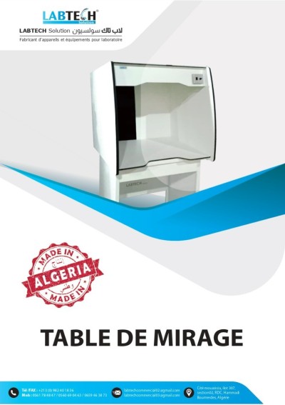 TABLE DE MIRAGE POUR LABORATOIRE PHARMACEITIQUE 