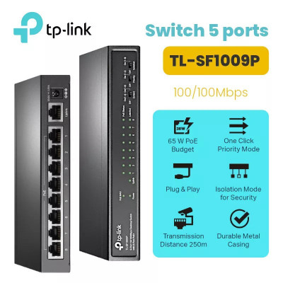 Switch PoE 9-Ports TP-Link TL-SF1009P 10/100Mbps