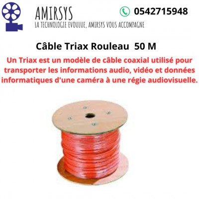 Câble Triax Rouleau 50 M