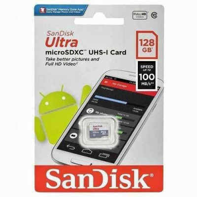 Carte Memoire Sandisk 128 Go Micro Sd Class 10 Uhs-I Ultra 100Mb/S