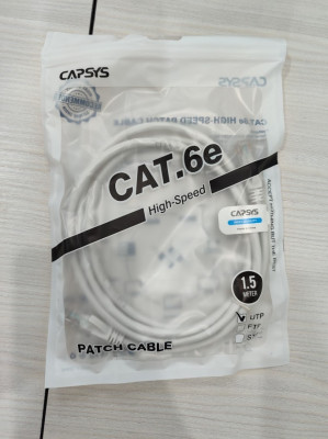 Cable réseau cat 6-E 1,5 M Capsys