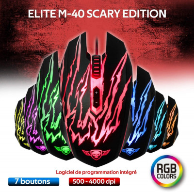 Spirit Of Gamer Souris Elite M40 Scary Edition