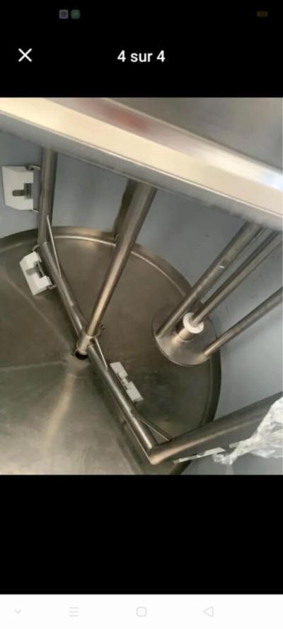 cuve chauffante en inox 316 double agitations pour la fabrication de produit cosmétiques