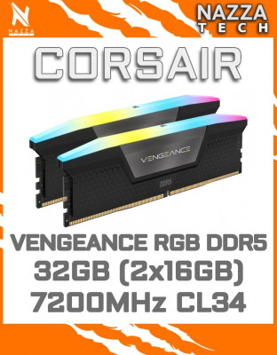 CORSAIR VENGEANCE RGB DDR5 RAM 32GB (2x16GB) 7200MHz CL34 Intel XMP