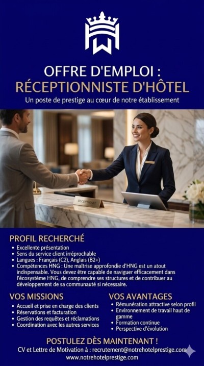سياحة-و-تذوق-الطعام-receptionniste-hotel-دار-البيضاء-الجزائر