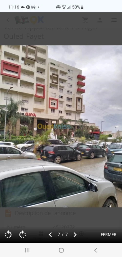 Location Appartement F3 Alger Ouled fayet