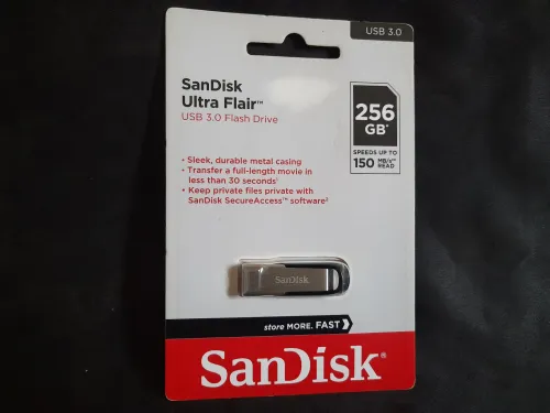 SANDISK Flash Disque 256 Go USB 3.0 Ultra Flair 150 Mb/s Original (Caba)
