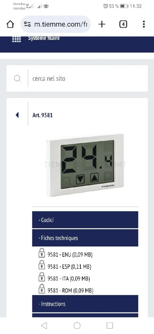 Termosta d ambiance