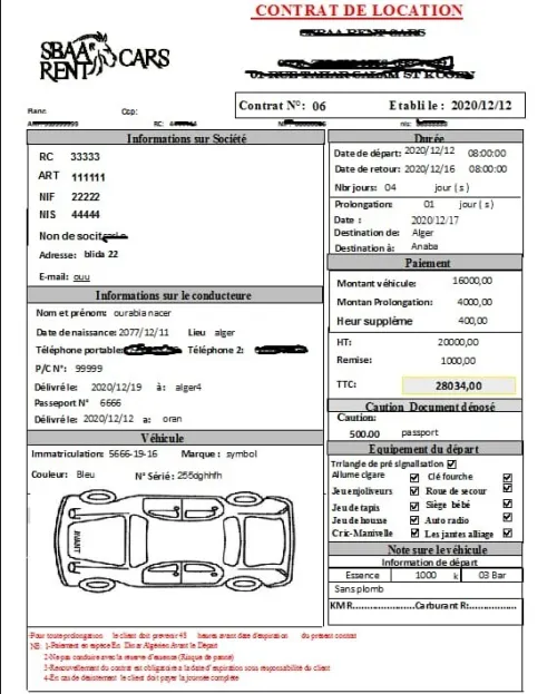 Logiciel location voiture