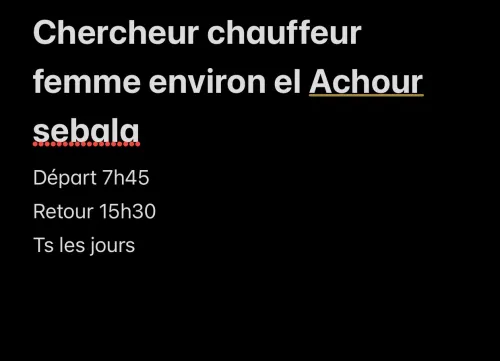 Chauffeur femme