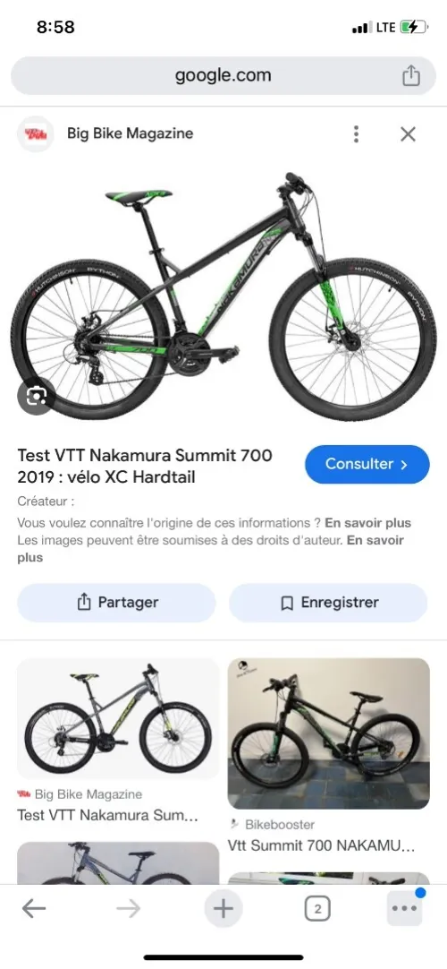Vélo VTT Nakamura Summit 700 2019 