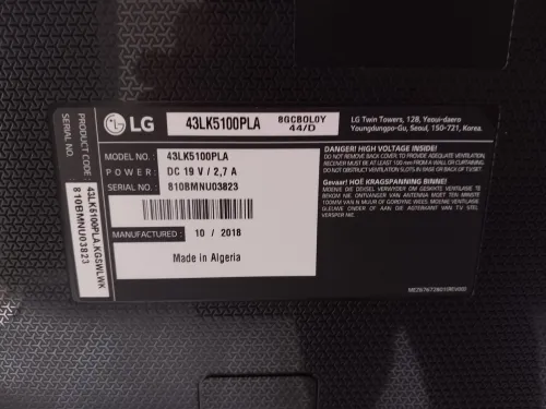 TV LG 43"