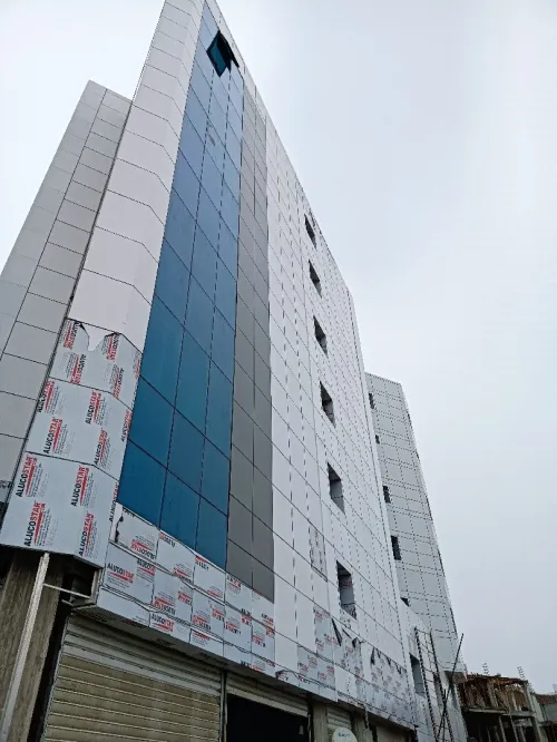 Façades moderne Alucobond, hpl , Mur rideau 