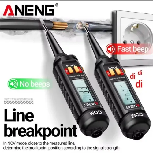 ANENG - stylo multimètre numérique A3010, type 4000 points, détection rétro-éclairé, intelligent, sans contact, tension AC 600V, outils de test NCV