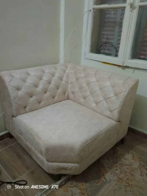 Salon rond beige