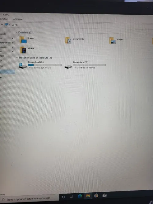 Laptop HP Windows 10 professionnel, Ryzen 7 5700U 16 Go RAM 1To SSD écran 17.3 pouces,  batterie 2h 