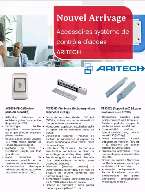 Accessoires système ARITECH détection incendie, contrôle d'accès, anti intrusion et énergie 